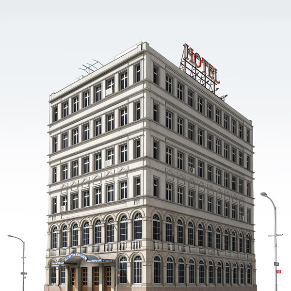 3d max hotel building new york - Hotel Building New York Sytle by Nodexis
