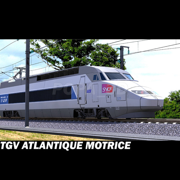 tgv motrice 3d max - Atlantique TGV Motrice by POPA_3D