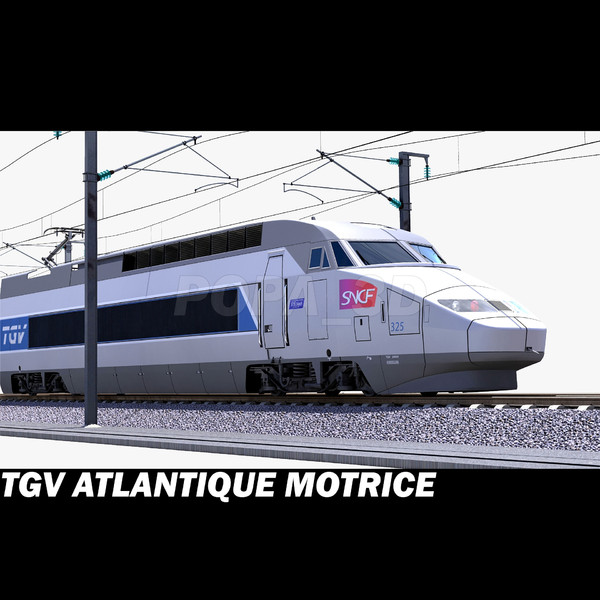 tgv motrice 3d max - Atlantique TGV Motrice by POPA_3D