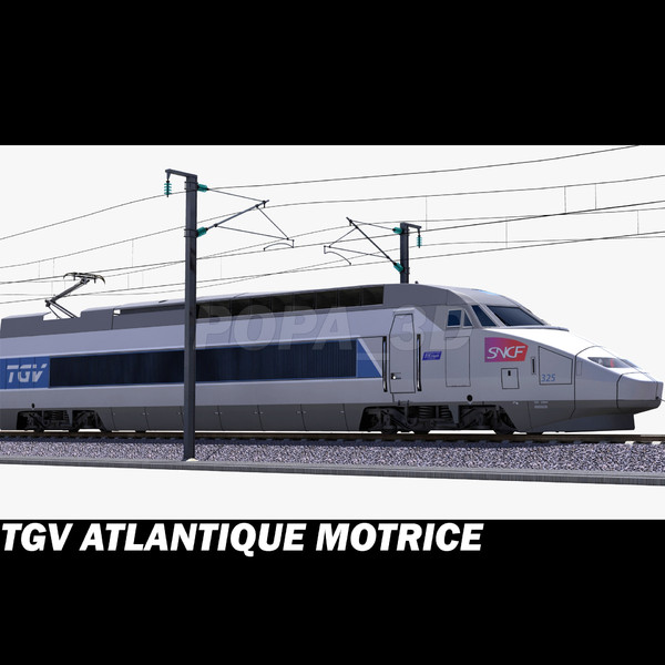 tgv motrice 3d max - Atlantique TGV Motrice by POPA_3D