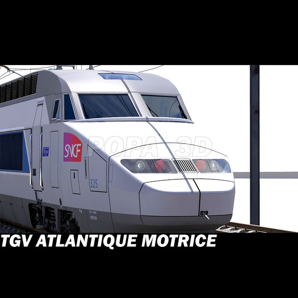 tgv motrice 3d max - Atlantique TGV Motrice by POPA_3D