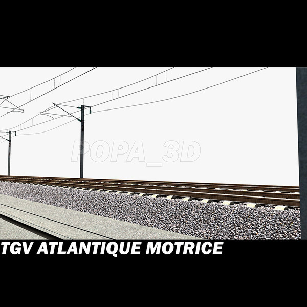 tgv motrice 3d max - Atlantique TGV Motrice by POPA_3D