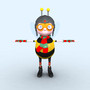 3d cartoon bee model