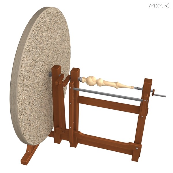 3d wood-turning lathe model - Wood-turning lathe (cca 1500) by Mar.K