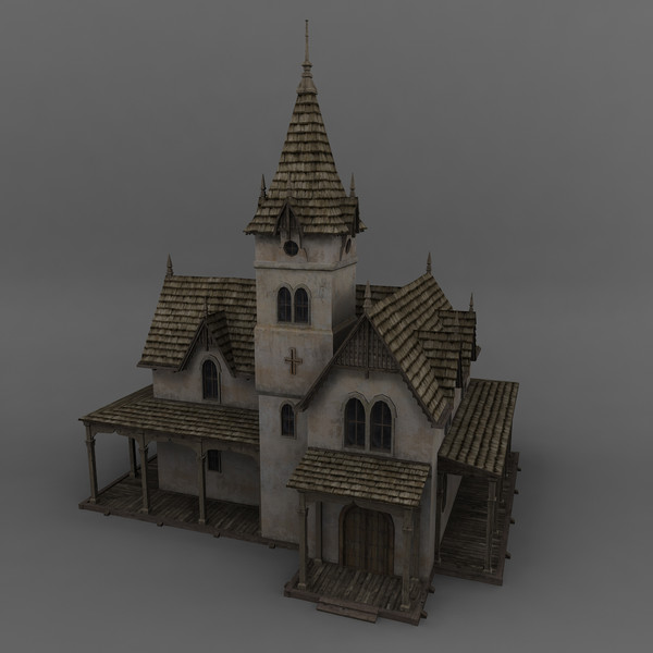 building church 3d max - Church by mariusce