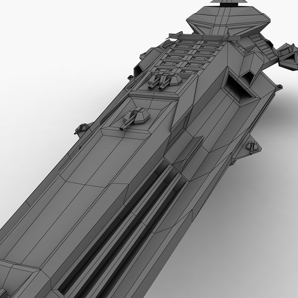 free ss-61 spaceship 3d model - SS-61 spaceship by Kalitehnis