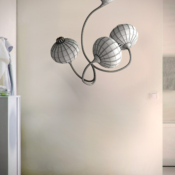 3ds aqua creations 3palm ceiling - Aqua Creations 3Palm ceiling fixture by RTEwork
