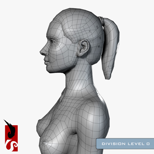3ds max female anatomy - integumentary - Female Anatomy - Integumentary Skin System by IllumeStudio