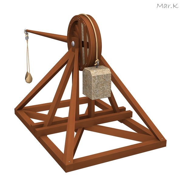 3d catapult leonardo da model - Catapult 3 by Mar.K