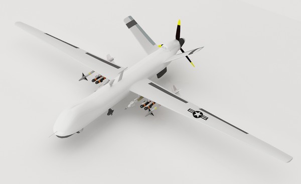 mq9 reaper 3d model - Mq9 Reaper by luledesign