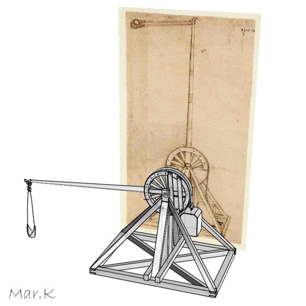 3d catapult leonardo da model - Catapult 3 by Mar.K