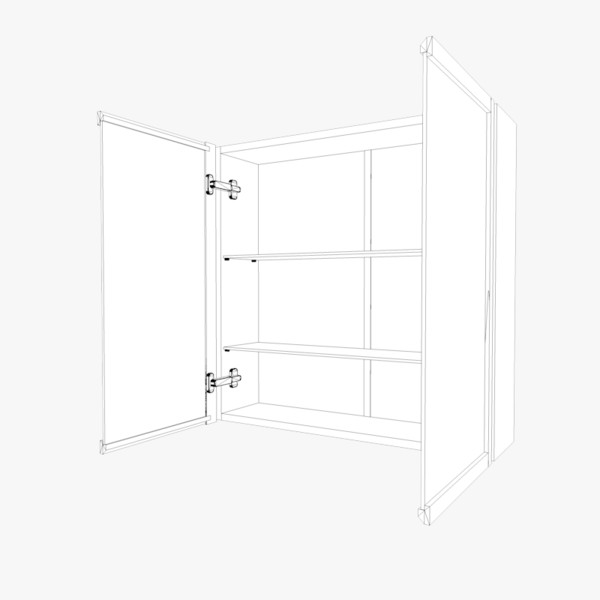c4d real bjÖrken mirror cabinet - BJÖRKEN Mirror Cabinet IKEA by desigm