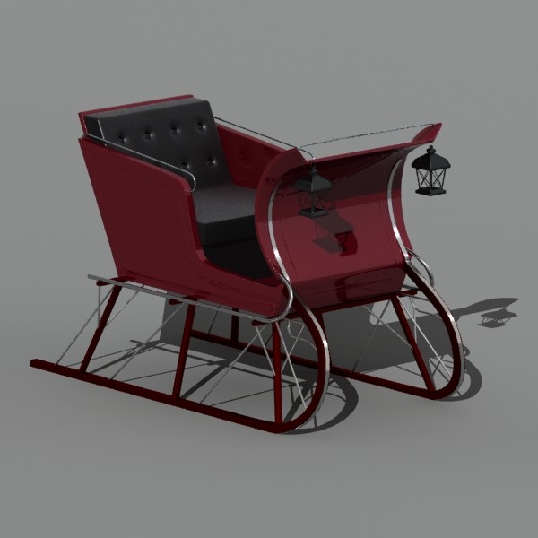 winter sled 3d model - Sled by QLEE