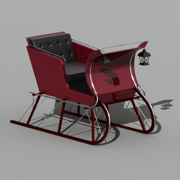winter sled 3d model - Sled by QLEE