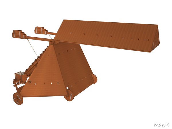 3d leonardo da siege machine model - Siege Machine by Mar.K