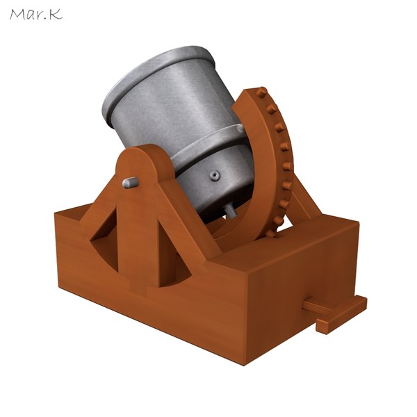 mortar leonardo da 3d 3ds - Mortar by Mar.K