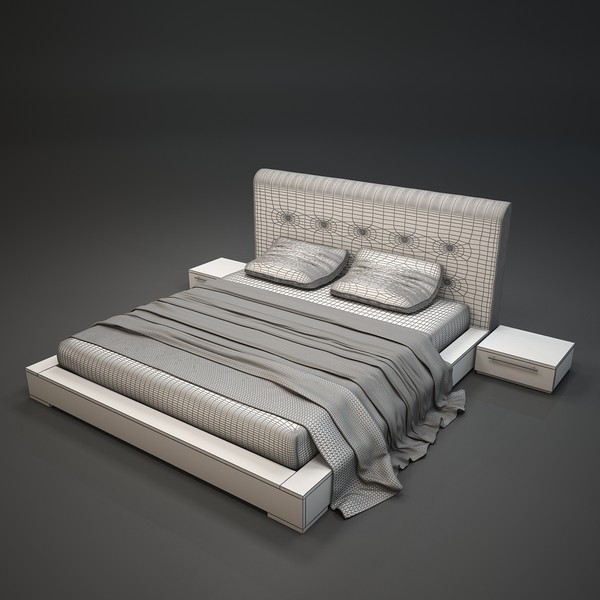 bo concept 3d model - Bo Concept Beds - AQ00 by Avatar188