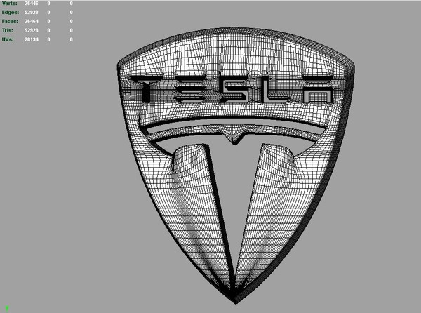 3ds tesla cars vehicle - Tesla 3d Logo by Serega Rozhnov