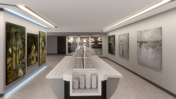 3ds canteen interior scene - Canteen interior 001 by RTEwork