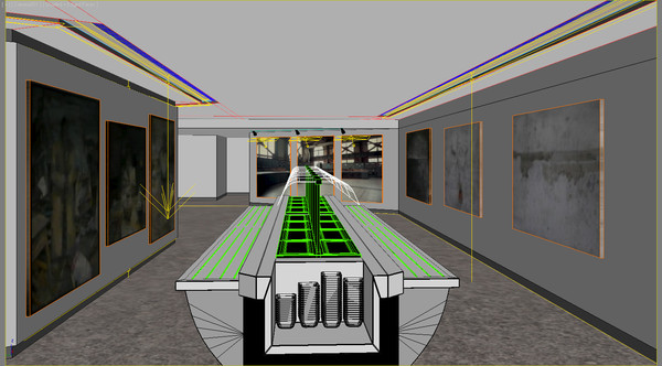 3ds canteen interior scene - Canteen interior 001 by RTEwork