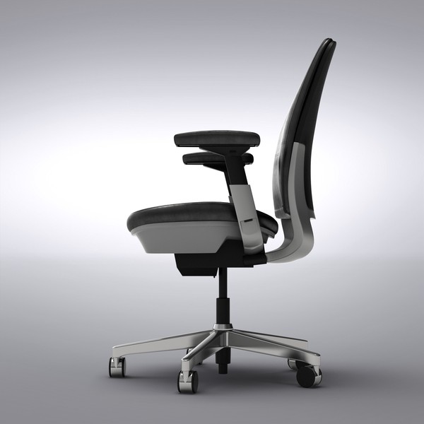 max furniture - - Crate and Barrel  - Steelcase Amia in Design Black Leatherer by dddshop