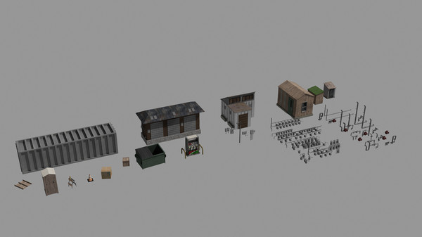 3d industrial elements utilities model - Industrial Elements and Utilities by dastolidigital