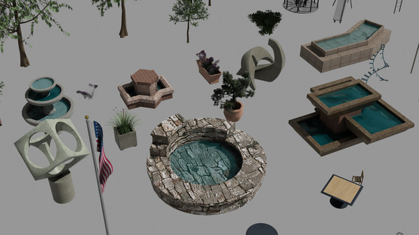 park elements 3d 3ds - Park Elements by dastolidigital