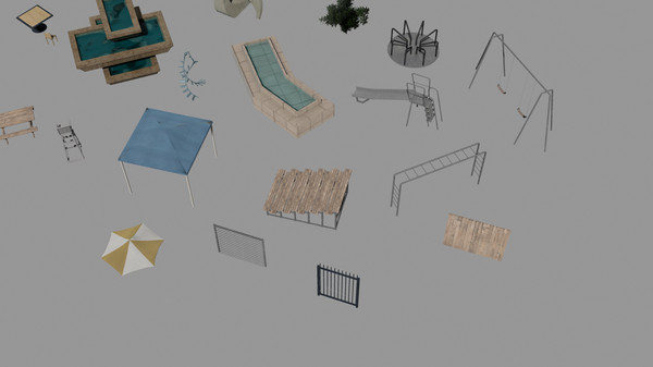 park elements 3d 3ds - Park Elements by dastolidigital