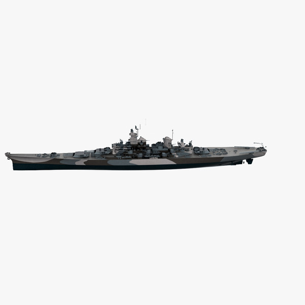 3d model uss bb 63 missouri - USS BB 63 Missouri V2 by 3d_molier