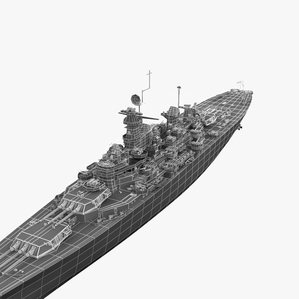 3d model uss bb 63 missouri - USS BB 63 Missouri V2 by 3d_molier