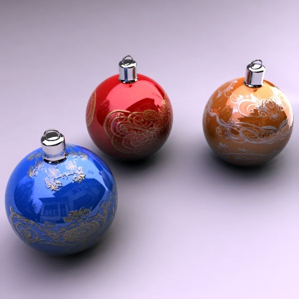 free xmas balls 3d model - Christmas balls by makeionesco