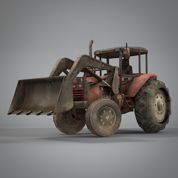3d tractor industrial plow - Tractors by NesAn Studio