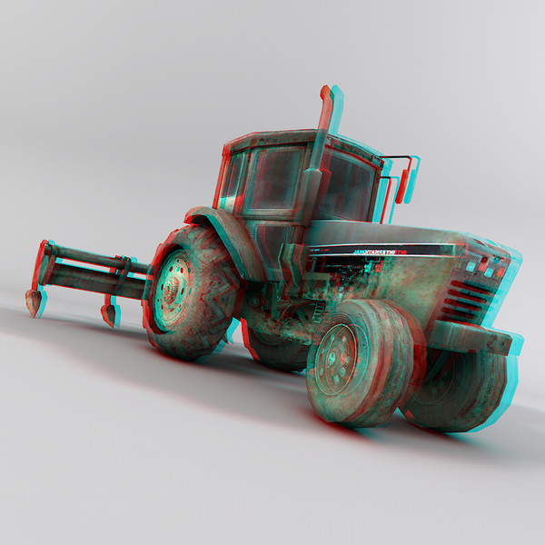tractor plow 3d model - Tractor with Plow by NesAn Studio