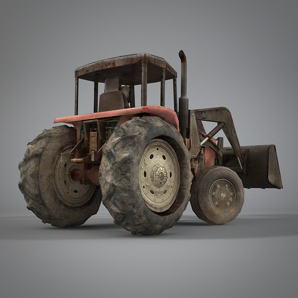 3d tractor industrial plow - Tractors by NesAn Studio
