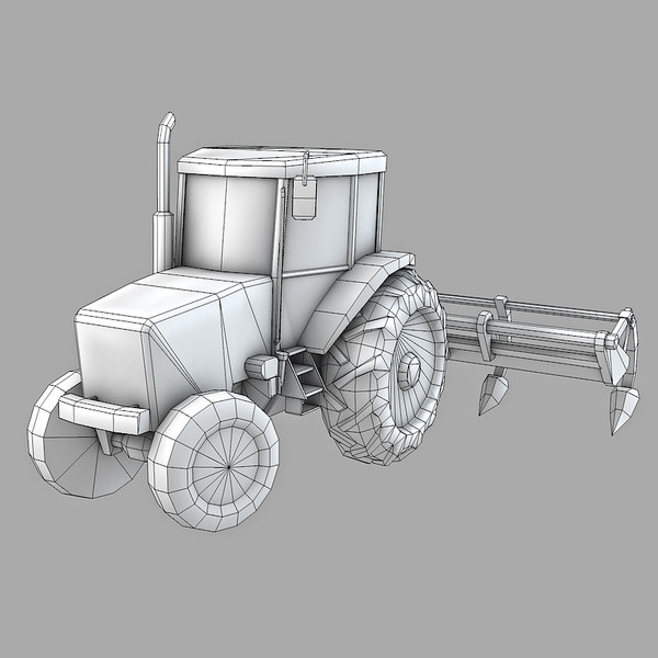 tractor plow 3d model - Tractor with Plow by NesAn Studio