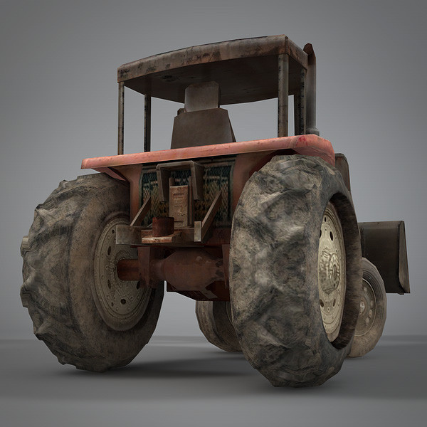 3d tractor industrial plow - Tractors by NesAn Studio