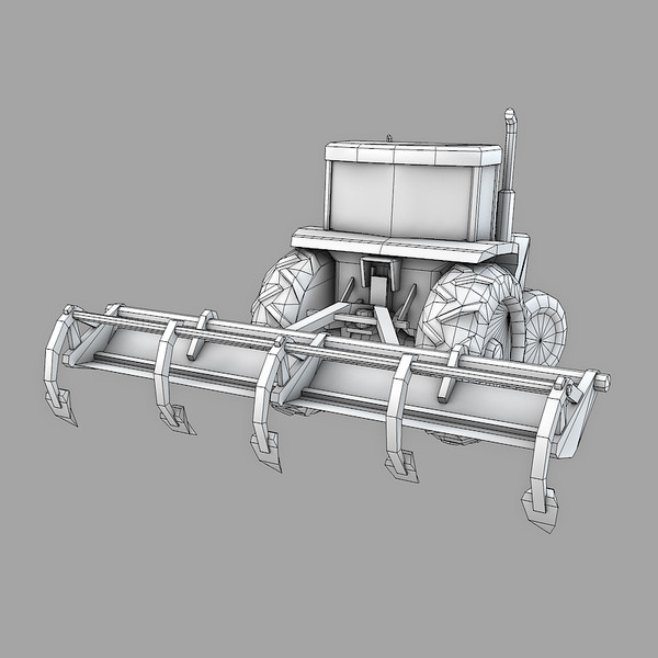3d tractor industrial plow - Tractors by NesAn Studio