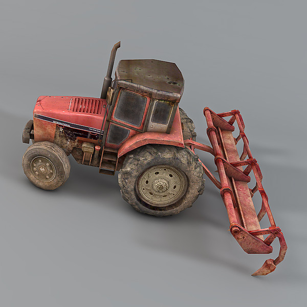 3d tractor industrial plow - Tractors by NesAn Studio