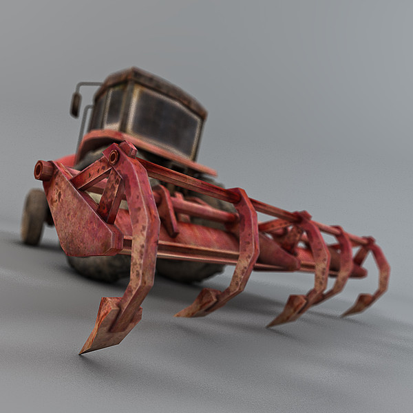 3d tractor industrial plow - Tractors by NesAn Studio
