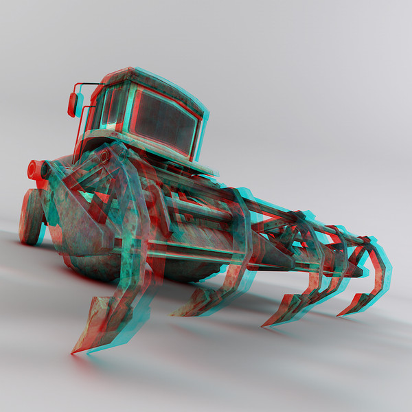 tractor plow 3d model - Tractor with Plow by NesAn Studio