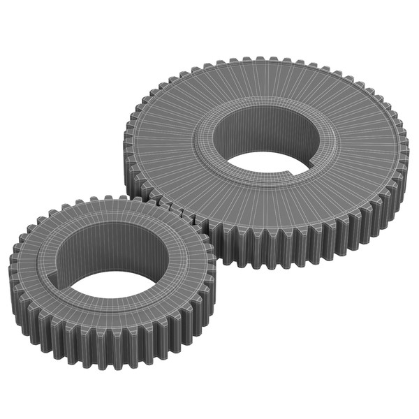 free 2 gears 3d model - 2 Gears by NRG_3D