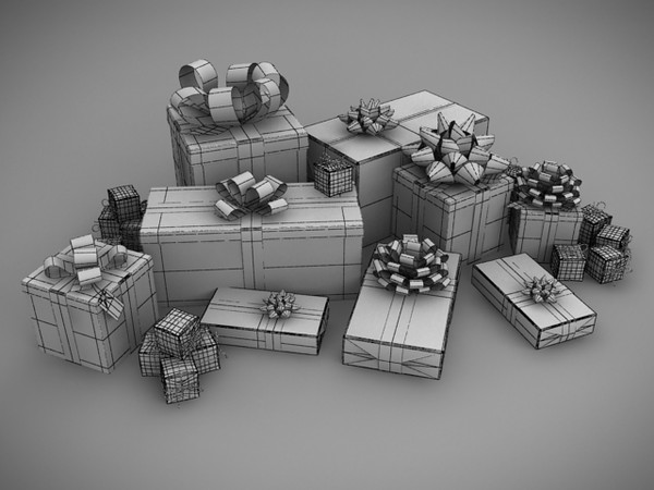3d max christmas presents - Christmas presents by denisVFX