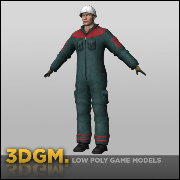 construction worker work 3d obj - construction worker 3DGM by 3D Game Models