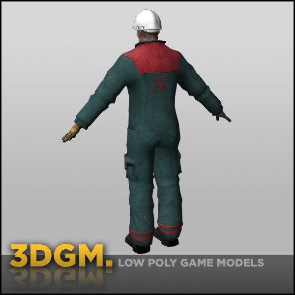 construction worker work 3d obj - construction worker 3DGM by 3D Game Models