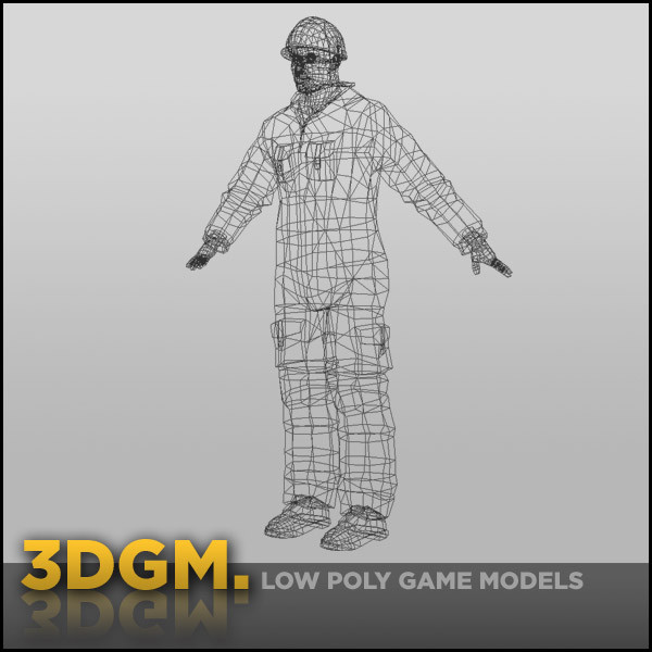 construction worker work 3d obj - construction worker 3DGM by 3D Game Models