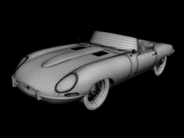 roadster sport 3d 3ds - Jaguar E-type by desmonster