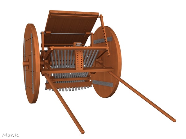 machine-gun leonardo da 3d 3ds - Machine-gun by Mar.K