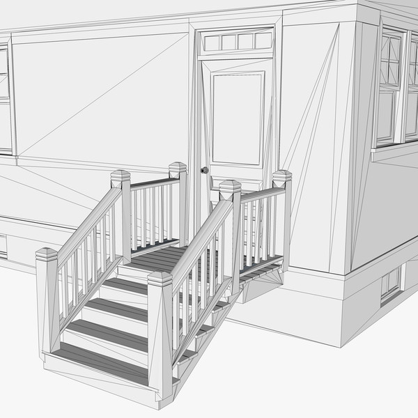 3d craftsman bungalow home house - Craftsman Bungalow... by chaosfractal