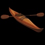 teak oak sea kayak 3d model