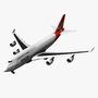 boeing 747-400 qantas 3d c4d